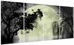 Mivali Tablou - Lună plină deasupra apei, din patru bucăți 160x80 cm (V023665V16080)