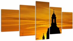 Mivali Tablou cu biserică în apus de soare, din cinci bucăți 150x80 cm (V020354V150805PCS)