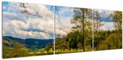 Mivali Tablou - Barcă pe lac, din trei bucăți 150x50 cm (V022597V15050)