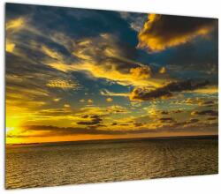 Mivali Apus de soare la mare, dintr-o bucată 70x50 cm pe sticlă (V020085V7050GD)