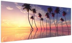 Mivali Tablou cu palmieri deasupra mării, dintr-o bucată 250x125 cm (V021927V250125)