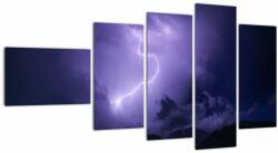 Mivali Tablou - cerul violet cu fulger, din cinci bucăți 110x60 cm (V020062V11060)