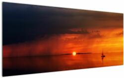 Mivali Tabloul apusului de soare cu barca, dintr-o bucată 120x50 cm (V020084V12050)