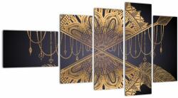 Mivali Tablou - Mandala aurie cu săgeți, din cinci bucăți 110x60 cm (V023021V11060)