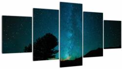 Mivali Tablou cu cerul nocturn și stele, din cinci bucăți 150x80 cm (V021100V150805PCS)