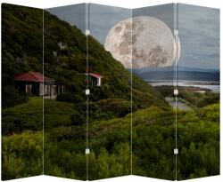 Mivali Paravan - Peisaj cu luna, din 5 bucăți, 210x170 cm (P020508P225180)