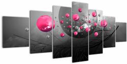 Mivali Tabloul cu bile abstracte roz, din șapte bucăți 210x100 cm (V020097V210100)