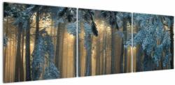 Mivali Tablou cu pădure înzăpezită, din trei bucăți 150x50 cm (V022318V15050)