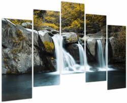 Mivali Tablou - Cascade, Lushan, China, din cinci bucăți 125x90 cm (V023674V12590)