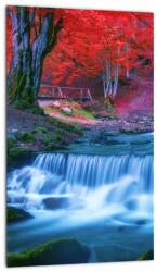 Mivali Tablou - Cascada în pădurea roșie, dintr-o bucată 20x30 cm (V023169V2030)