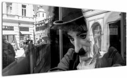 Mivali Tablou - Charles Chaplin la Praga, dintr-o bucată 100x40 cm (V023013V10040)