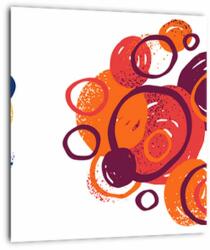 Mivali Tablou pe sticlă cercuri colorate, dintr-o bucată 30x30 cm pe sticlă (V021765V3030GD)