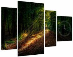 Mivali Tablou cu poteca prin pădure (cu ceas), din patru bucăți 110x75 cm cu ceas (V020253V11075C)