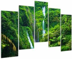 Mivali Tablou - Cascada Madakaripura, Java de Est, Indonezia, din cinci bucăți 125x90 cm (V023400V12590)