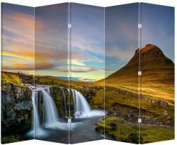 Mivali Paravan - Munții și cascade pe Islanda, din 5 bucăți, 210x170 cm (P020702P225180)