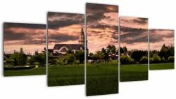 Mivali Tablou cu peisaj și biserică, din cinci bucăți 150x80 cm (V020803V150805PCS)