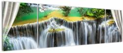 Mivali Tablou - Privire la cascade magice, din trei bucăți 170x50 cm (V022798V17050)