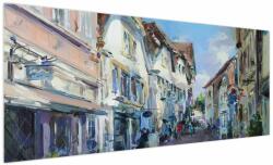 Mivali Tablou - Strada orașului vechi, pictură acrilică, dintr-o bucată 250x125 cm (V023371V250125)