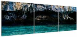Mivali Tablou cu apă și stâci, din trei bucăți 150x50 cm (V021152V15050)