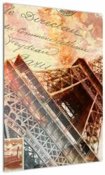 Mivali Tablou - Turnul Eiffel în stil vintage, dintr-o bucată 50x70 cm (V023451V5070)