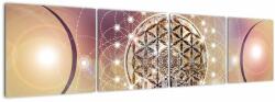Mivali Tablou - Mandala cu elemente, din patru bucăți 160x40 cm (V022953V16040)
