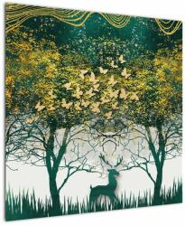 Mivali Tablou - Căprioare în pădurea verde, dintr-o bucată 70x70 cm (V022895V7070)