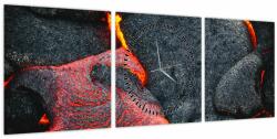 Mivali Tablou - Lava (cu ceas), din trei bucăți 90x30 cm cu ceas (V021621V9030C)