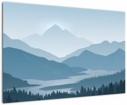 Mivali Tablou - Munții cu privirea graficeanului, dintr-o bucată 90x60 cm (V022118V9060)