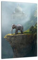 Mivali Tablou - Elefant în vârful Taj Mahalului, dintr-o bucată 30x40 cm (V023050V3040)