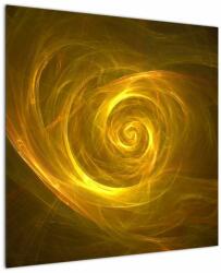 Mivali Tabloul cu spirala abstractă în galben, dintr-o bucată 70x70 cm (V020128V7070)