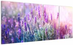 Mivali Tablou - Lavandă în strălucirea soarelui, din patru bucăți 160x80 cm (V022464V16080)