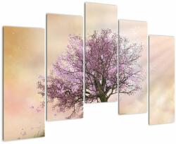 Mivali Tablou - Copacul înflorit în deal, din cinci bucăți 125x90 cm (V023483V12590)