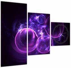 Mivali Tablou abstract cu bulbuci (cu ceas), din trei bucăți 90x70 cm cu ceas (V020149V9070C)