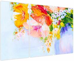 Mivali Tablou - Flori, pictură, din trei bucăți 120x80 cm (V023806V120803PCS)
