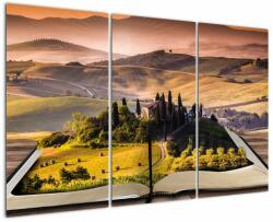 Mivali Tablou cu peisaj în carte, din trei bucăți 120x80 cm (V020965V120803PCS)