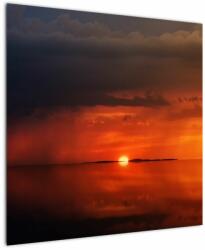 Mivali Tabloul apusului de soare cu barca, dintr-o bucată 70x70 cm (V020084V7070)