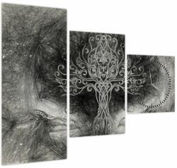 Mivali Tablou - Copacul vieții (cu ceas), din trei bucăți 90x70 cm cu ceas (V022422V9070C)
