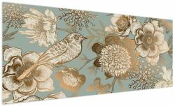 Mivali Tablou - Flori aurii, dintr-o bucată 250x125 cm (V023609V250125)