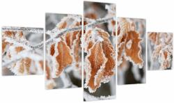 Mivali Tablou - Frunze înghețate, din cinci bucăți 125x70 cm (V023720V12570)