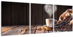 Mivali Tablou - Timp pentru cafea, din trei bucăți 90x30 cm (V022822V9030)