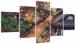 Mivali Tablou - Qintai Road, Chengdu, China, din cinci bucăți 125x70 cm (V023315V12570)
