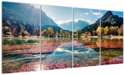 Mivali Tablou - Lacul Jasna, Gozd Martuljek, Alpii Iulieni, Slovenia, din patru bucăți 160x80 cm (V022937V16080)