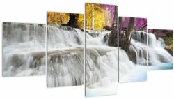 Mivali Tablou cu Erawan cascadă în pădure, din cinci bucăți 150x80 cm (V020934V150805PCS)