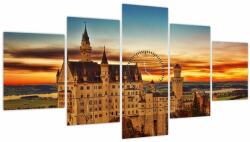 Mivali Tablou - Tyskland (cu ceas), din cinci bucăți 150x80 cm cu ceas (V021140V15080C)