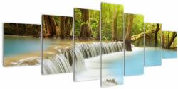 Mivali Tablou cu cascada Huai Mae Kamin în pădure, din șapte bucăți 210x100 cm (V020933V210100)