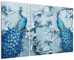 Mivali Tablou cu păuni, din trei bucăți 120x80 cm (V022311V120803PCS)