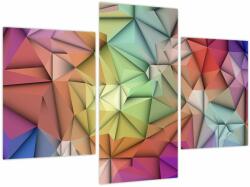 Mivali Tablou - Abstracția poligonală, din trei bucăți 90x60 cm (V023631V90603PCS)