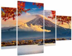 Mivali Tablou - Japonia, Muntele Fudji (cu ceas), din patru bucăți 110x75 cm cu ceas (V021766V11075C)