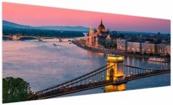 Mivali Tablou - Panorama orașului Budapesta, Ungaria, dintr-o bucată 250x125 cm (V023302V250125)