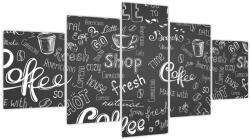 Mivali Tablou - Coffee, din cinci bucăți 150x80 cm (V023626V150805PCS)